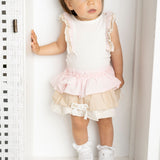 Ava Frill Detail Back Top - Cream