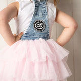 Brooke Pinafore Tutu - Blue/Pink