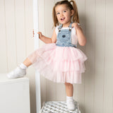 Brooke Pinafore Tutu - Blue/Pink