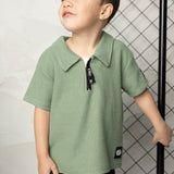 Flint Textured Polo - Olive