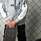 Carter Detailed Crew - Grey/White
