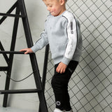 Carter Detailed Crew - Grey/White