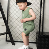 Flint Textured Romper - Olive