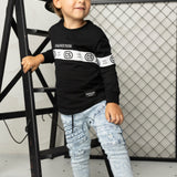 Noah Detailed Strip Tee - Black