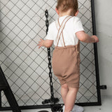 Dash Waffle Overall Set - Mocha