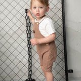 Dash Waffle Overall Set - Mocha