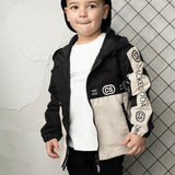 Elijah Hooded Jacket - Pebble/Black