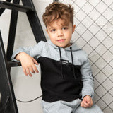 Ashton Essential Textured Hoodie - Grey/Black