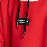 Harlow Detailed Neck Hoodie - Red