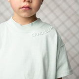 Huck Detailed Tee - Pale Aqua