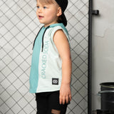 Huck Hooded Tank - Wasabi/Pale Aqua
