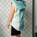 Huck Hooded Tank - Wasabi/Pale Aqua