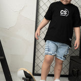 Jax Detailed Denim Short - Blue
