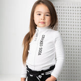 Jewel Ribbed Detail Long Sleeve - White