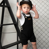 Luca Waffle Overal Set - Black