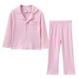 Waffle Button Up Pyjamas - Pink