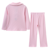 Waffle Button Up Pyjamas - Pink