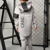River Detailed Hoodie - Cloud