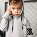 River Detailed Hoodie - Cloud
