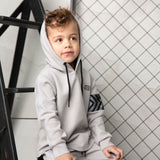 River Detailed Hoodie - Cloud