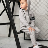 River Detailed Hoodie - Cloud