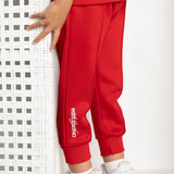 Scarlett Bow Crew & Pant Set - Cherry