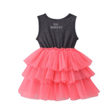 Mila CS Layered Tutu - Grey/Pink