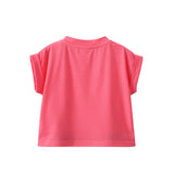 Mila Detailed Tee - Bright Pink