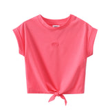 Mila Casual Tie Top - Bright Pink