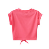 Mila Casual Tie Top - Bright Pink