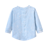 Ash Detailed L/S Tee - Ice Blue