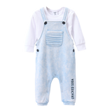 Ash Detailed Overall Set - Ice Blue
