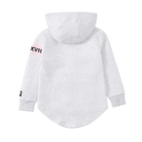 PREORDER Alaska Textured Hoodie - Grey & Pink