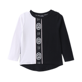 Alaska Detailed Long Sleeve Tee - Black & White