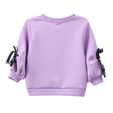 Imogen Detailed Bow Sleeve Crew - Purple