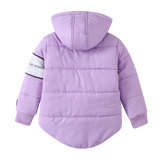 Imogen Detailed Hooded Puffer Jacket - Purple