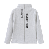 Jewel Ribbed Detail Long Sleeve - Grey Marl