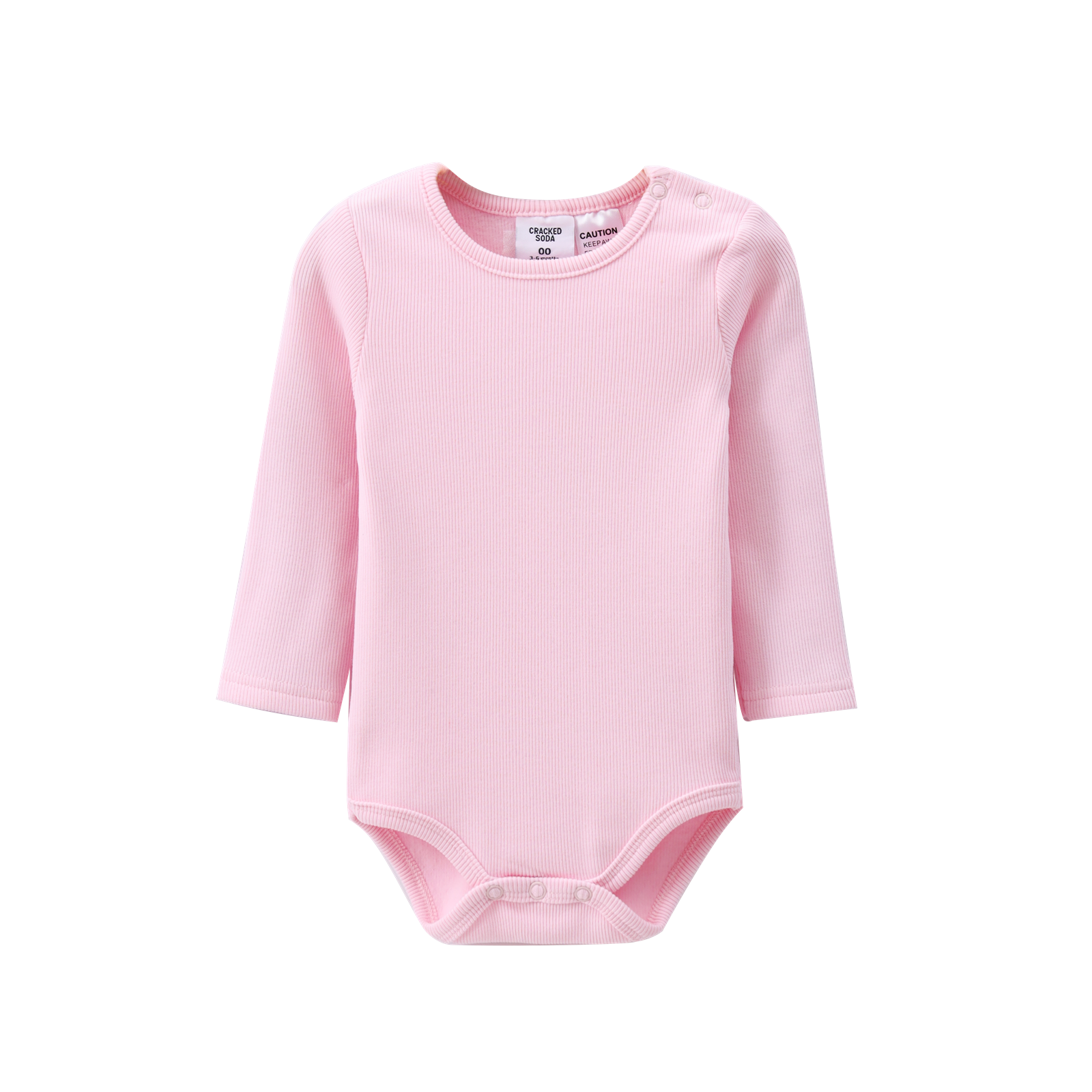 Winter Ribbed Fleece Bodysuit - Pink-Clothing-Cracked Soda