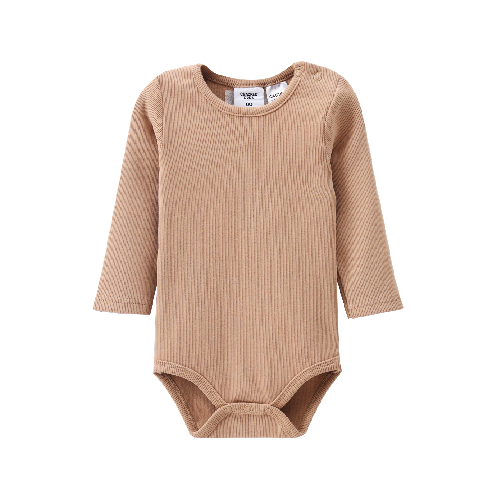 Winter Ribbed Fleece Bodysuit - Biscuit-Clothing-Cracked Soda