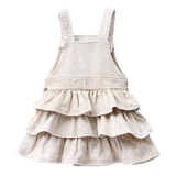 Molly Denim Pinafore - Beige