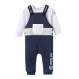 Archie Overall Set - Navy/Oat