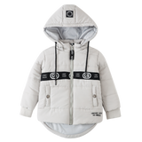 Riley Detailed Hooded Puffer Jacket - Oat