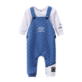 Oscar Textured Overall Set - Blue
