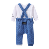 Oscar Textured Overall Set - Blue