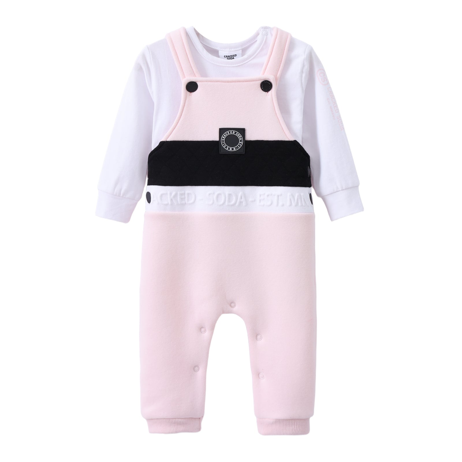 Cleo Detailed Overall Set - Pink-Clothing-Cracked Soda