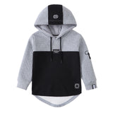 Ashton Essential Textured Hoodie - Grey/Black
