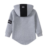 Ashton Essential Textured Hoodie - Grey/Black