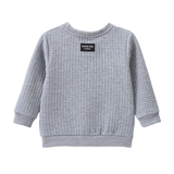 Ashton Essential Textured Crew - Grey
