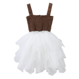 Skylar Summer Tutu - Mocha/White