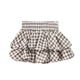 Skylar Check Skirt - Mocha